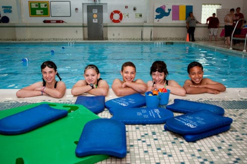 Children in a pool