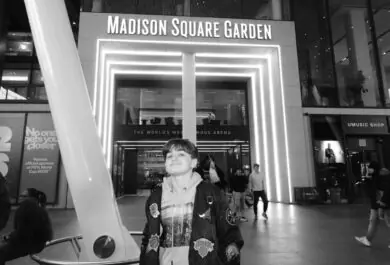 Green Chimneys residential student visits Madison Square Garden for a Knicks game on a field trip.